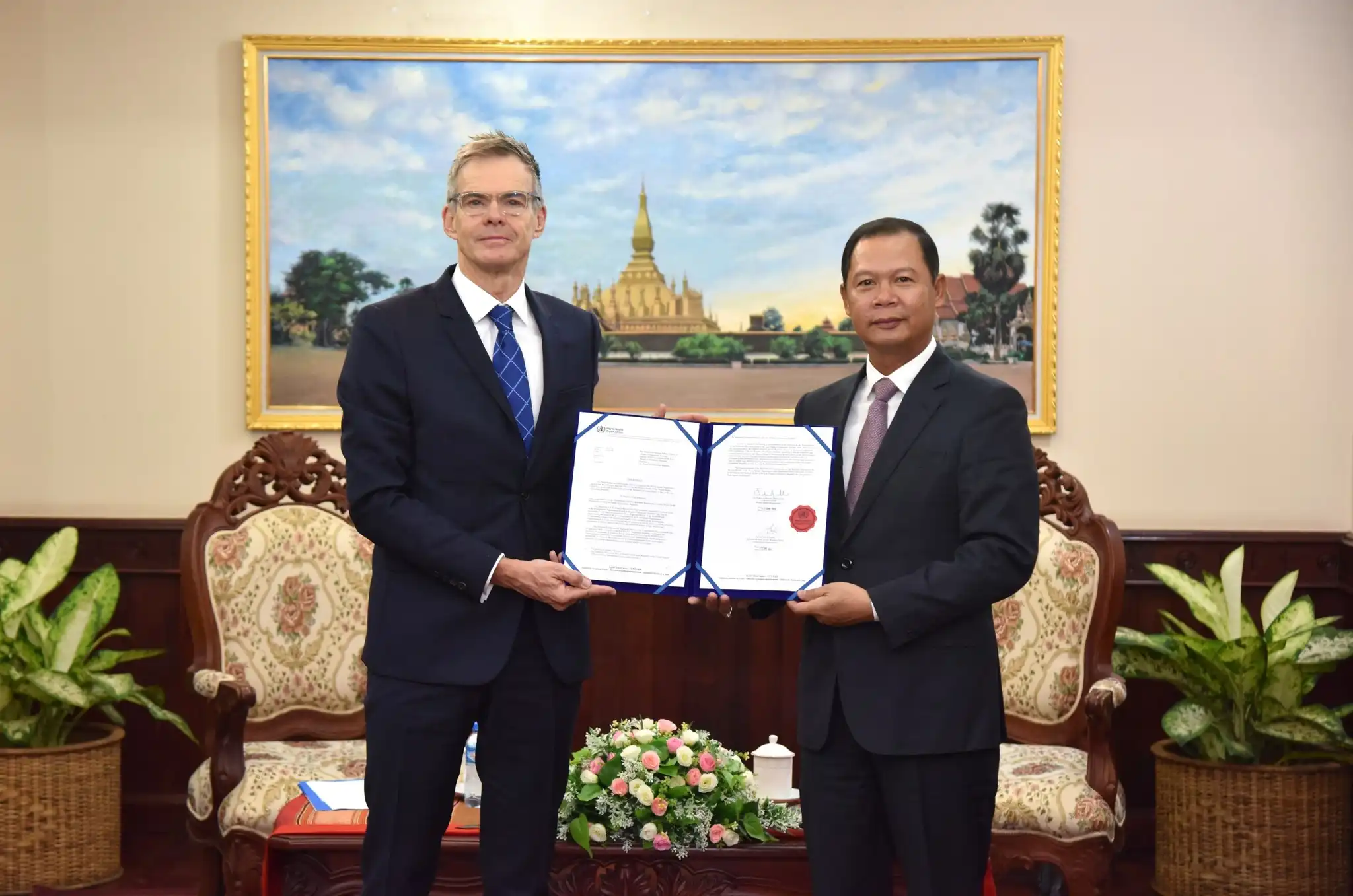 ຕ້ອນຮັບຜູ້ຕາງໜ້າ ອົງການ WHO ປະຈໍາ ສປປ ລາວ ຄົນໃໝ່